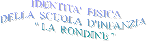    IDENTITA'  FISICA 
DELLA  SCUOLA  D'INFANZIA
 " LA  RONDINE "