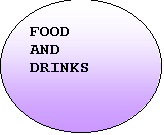 Ovale: FOOD
AND 
DRINKS
